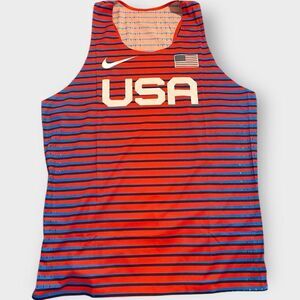 Nike USA Team Pro Elite Track 2023 Singlet Mens Size L AO8502-602 Made In USA